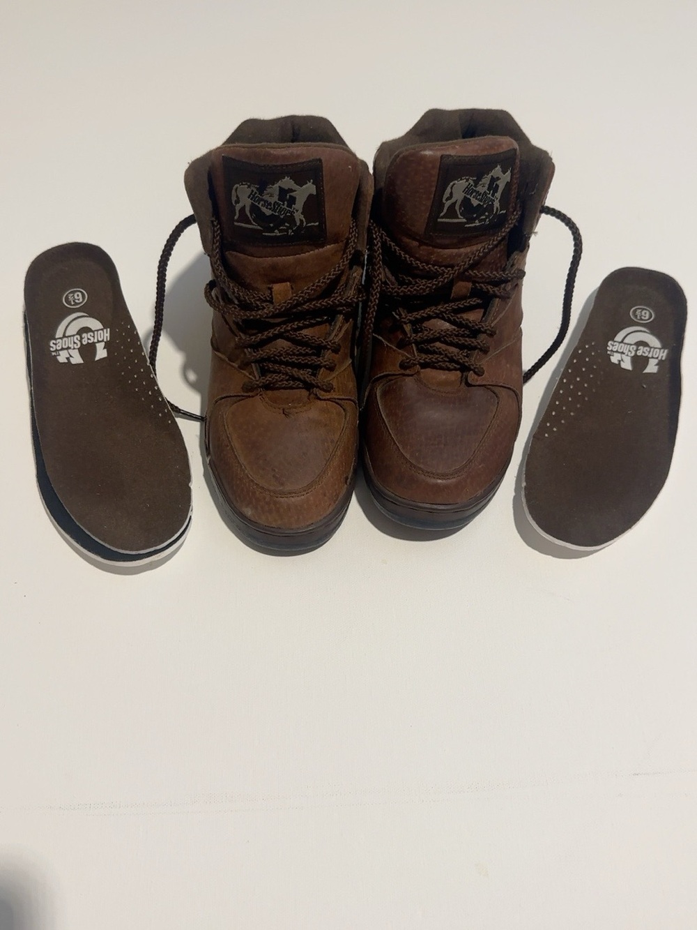 Roper Horse Shoes Women’s 6.5 Brown Leather Western Riding Lace Up Shoes